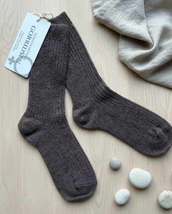 Gorridsen Design Rib Uld Strømper Brown
