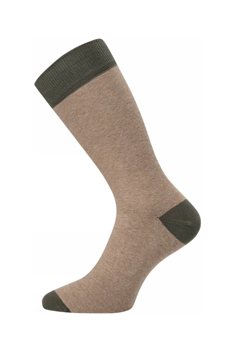 Jbs Herrestrømper Beige Med Grønne Detaljer Str