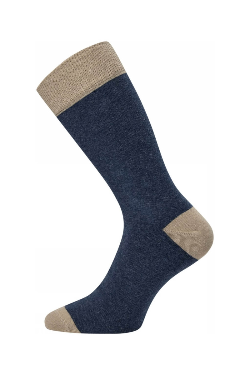Jbs Herrestrømper Navy Med Beige Detaljer Str