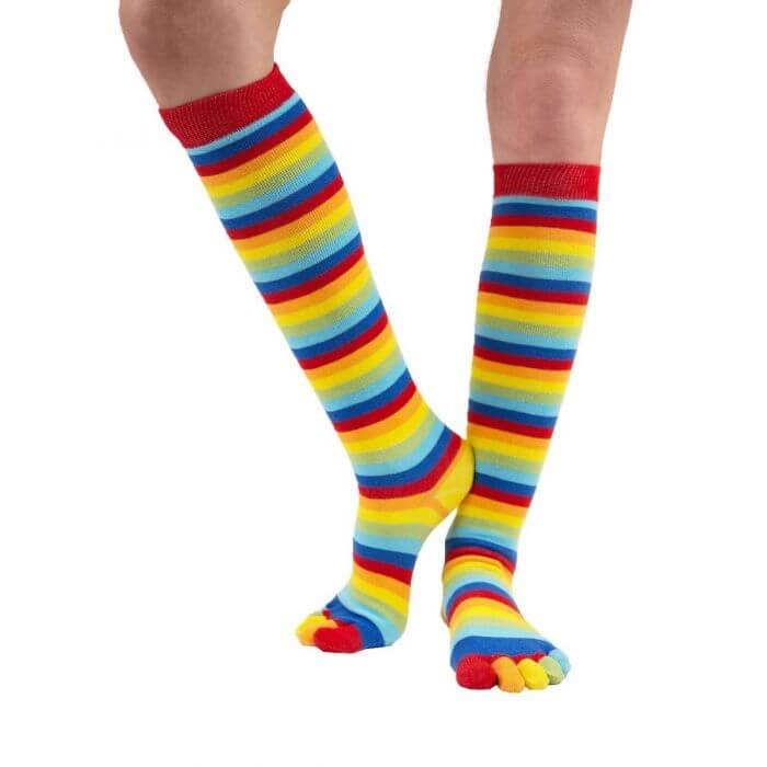 Knæhøje Toetoe Tåstrømper Rainbow One Size