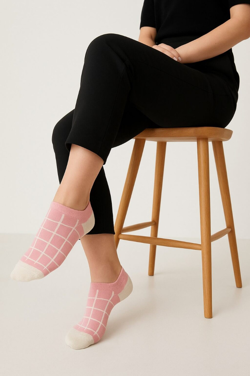 Korte Ankelstrømper Fra Socks Cph Pink Tern Str