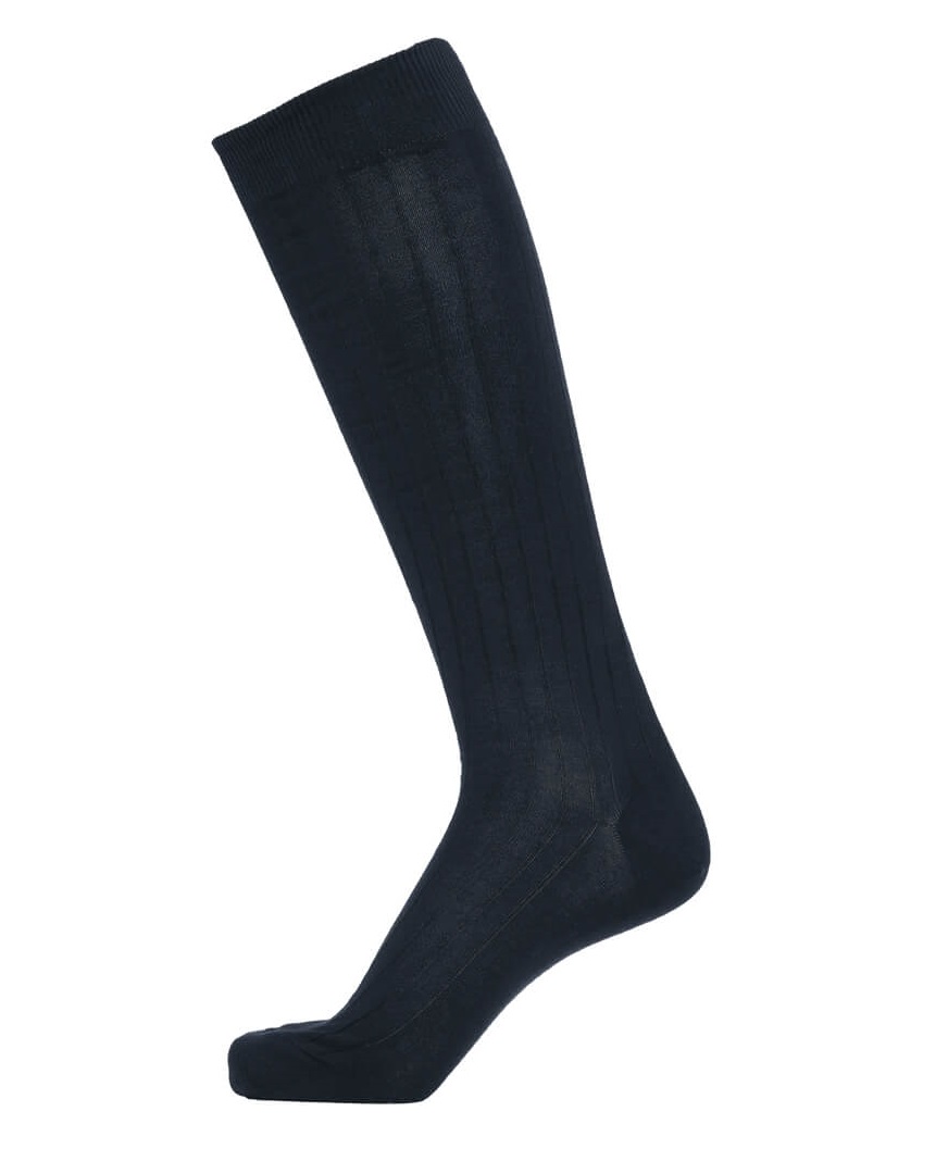 Navy Knæstrømper Til Mænd Cph Sock Comp Str