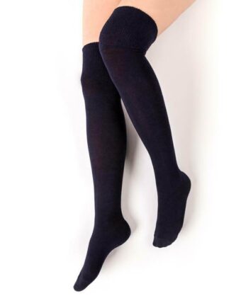 Navy Over Knee Strømper Str