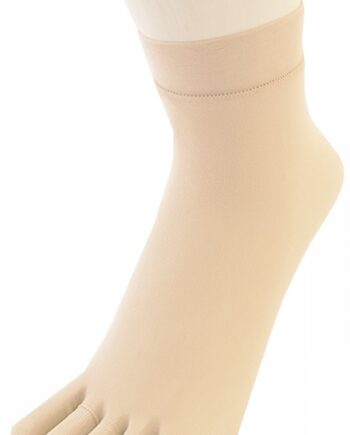 Nylon Ankel Tåstrømper Fra Toetoe Beige Str