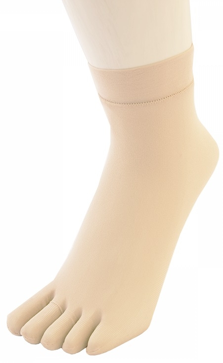 Nylon Ankel Tåstrømper Fra Toetoe Beige Str