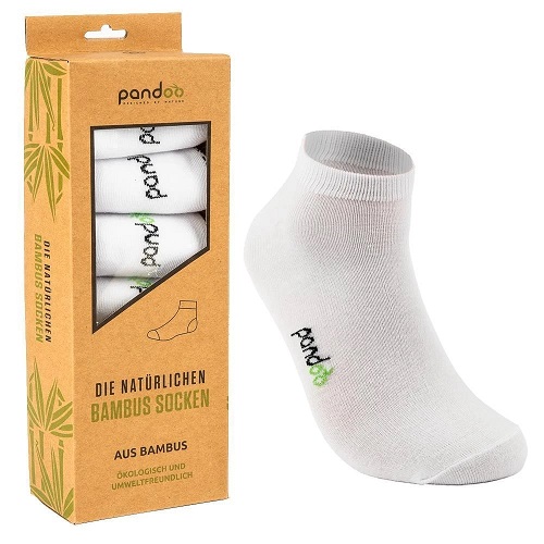 Pandoo Hvide Low Cut Bambus Sokker Str