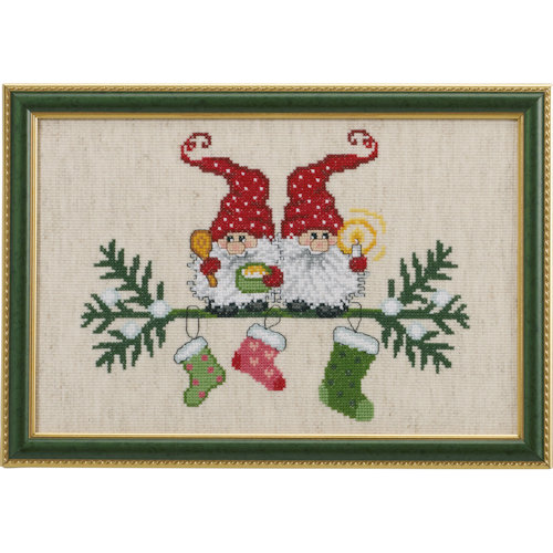 Permin Broderi Nisser Sokker Billede