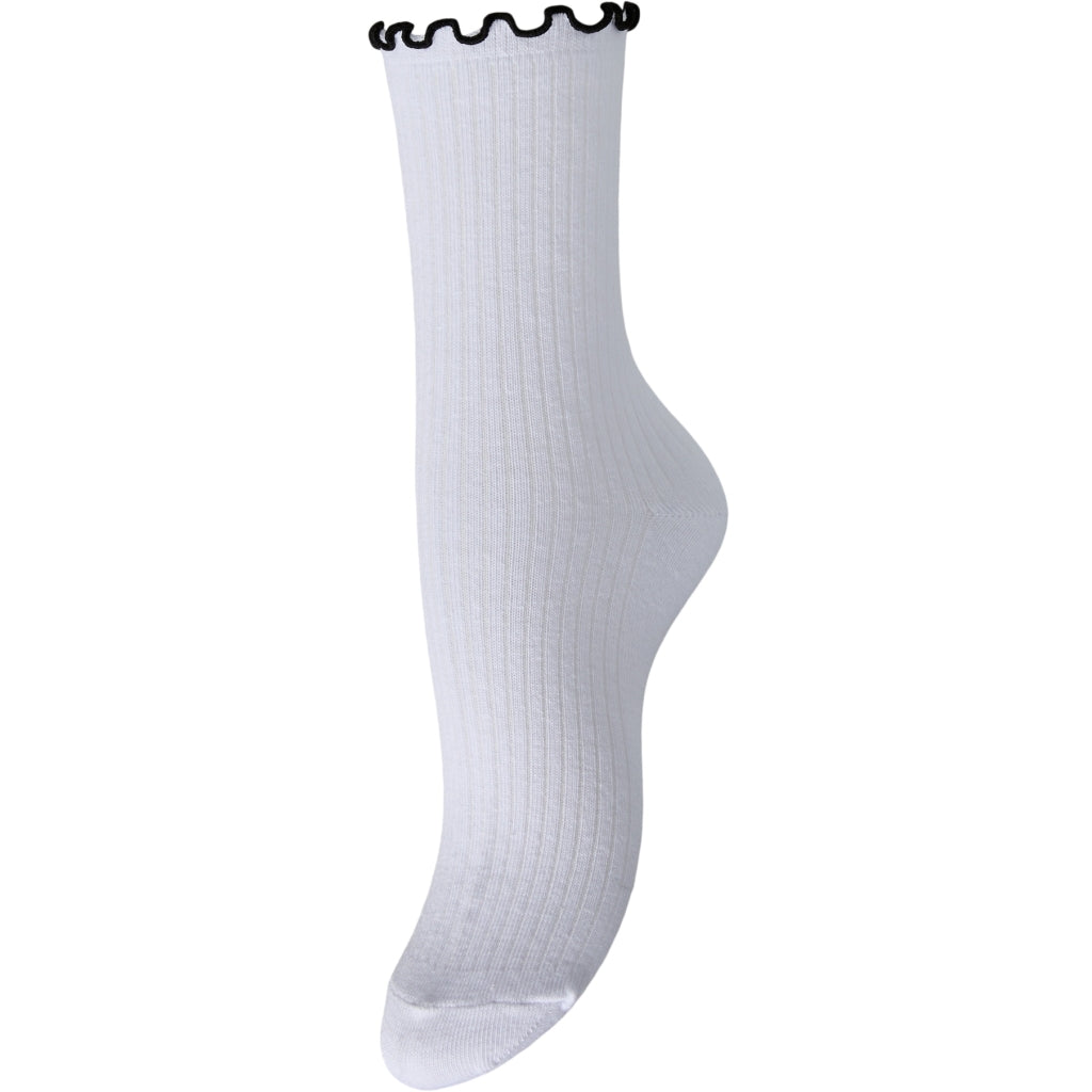 Pieces Dame Strømper Pcafia Bright White Black