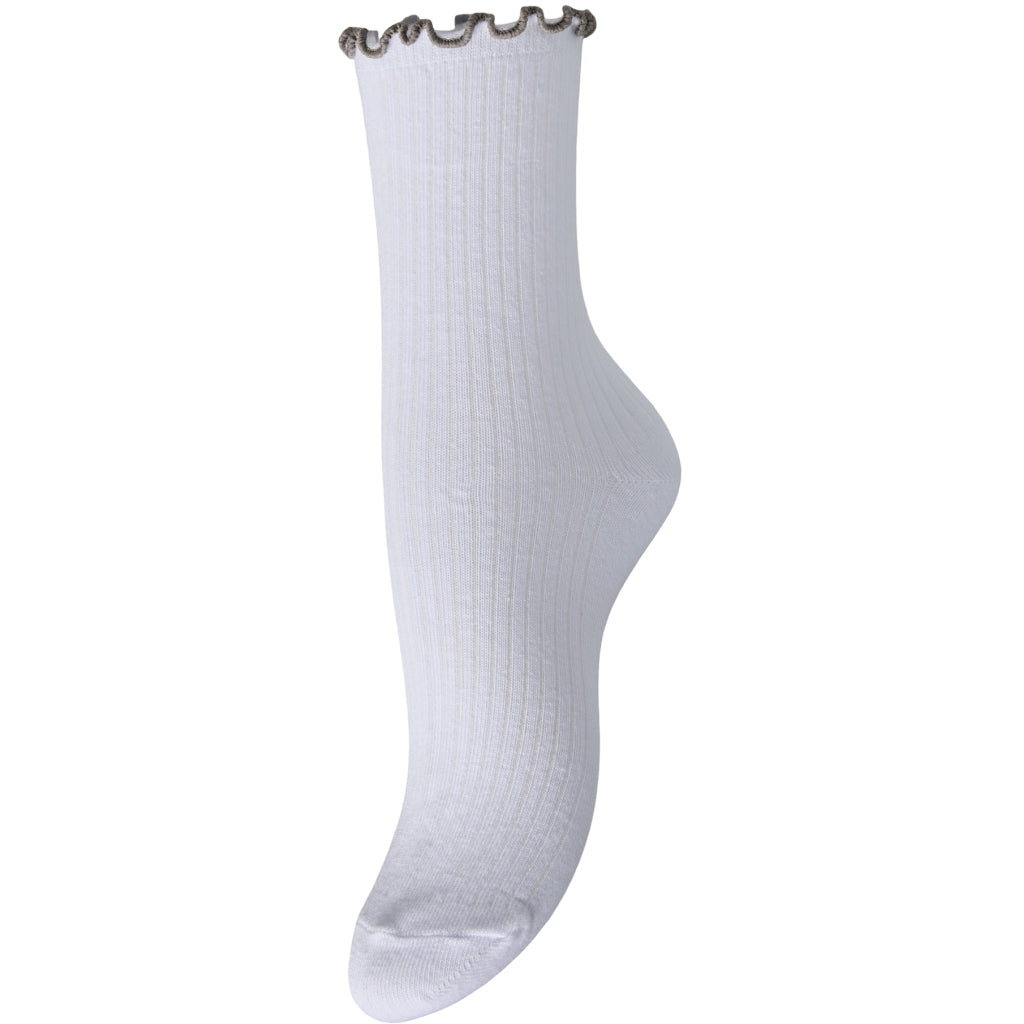 Pieces Dame Strømper Pcafia Bright White Greige