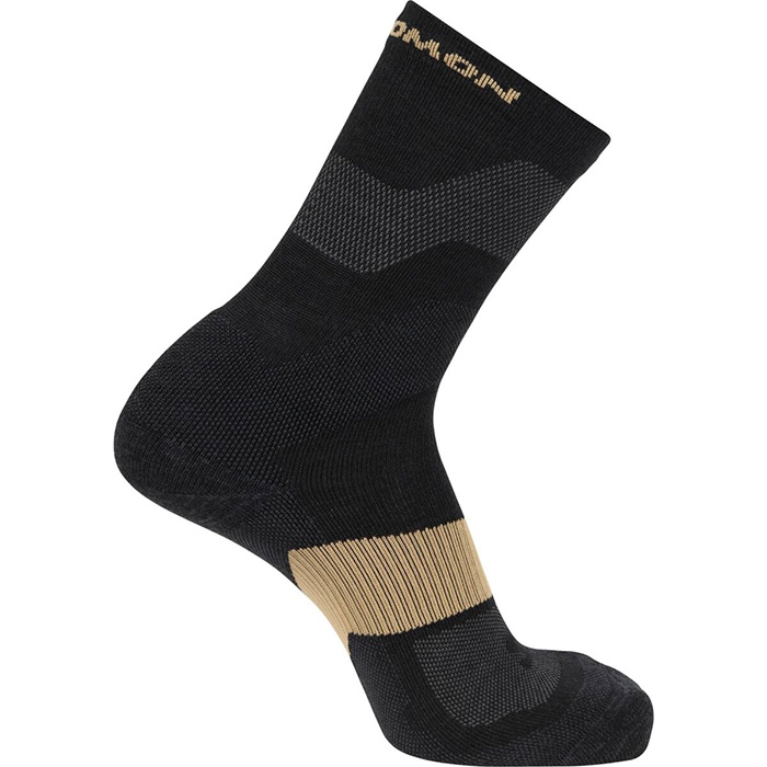 Salomon Ultra Crew Socks Uld Black Kelp Sokker