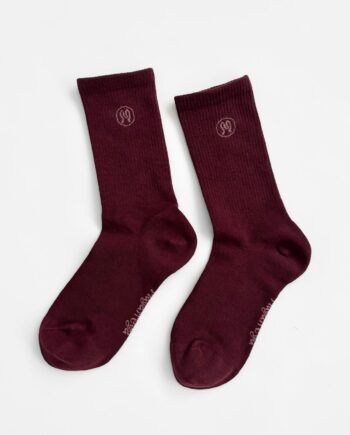 Zoe Deep Bordeaux Socks