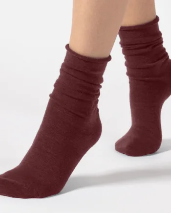 Aoraki Merino Wool Cardinal Bordeaux Uld Strømper