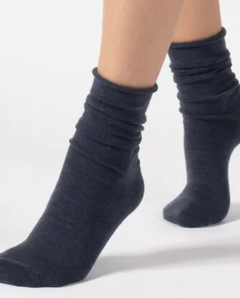 Aoraki Merino Wool Marine Mørkeblå Uld Strømper