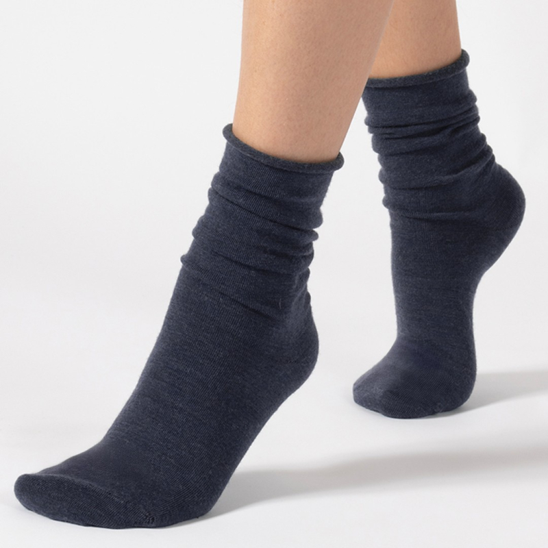 Aoraki Merino Wool Marine Mørkeblå Uld Strømper