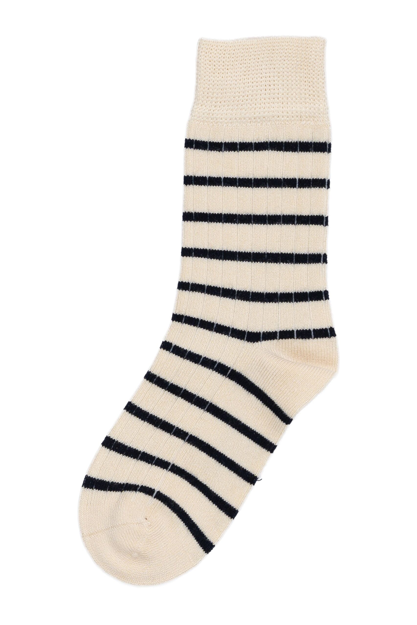 Bambus Sokker Stripes Navy Off White Minipop