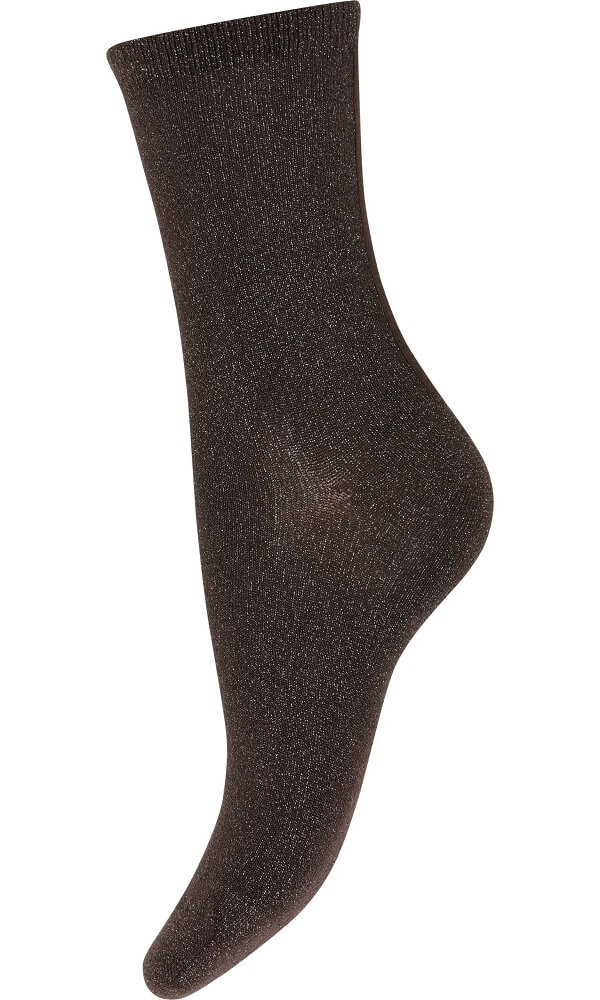 Brune Decoy Viskose Glitterstrømper Str