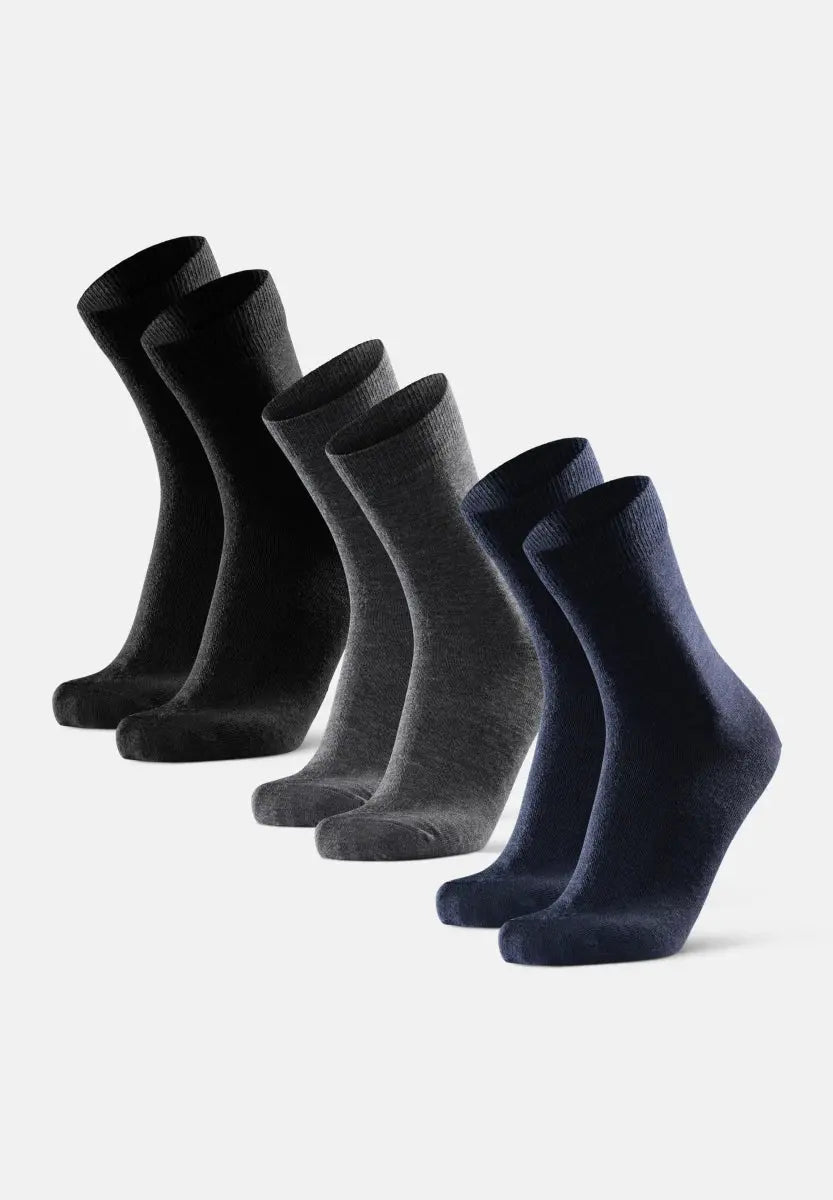 Danish Endurance Merino Crew Strømper Sort Hvid Navy