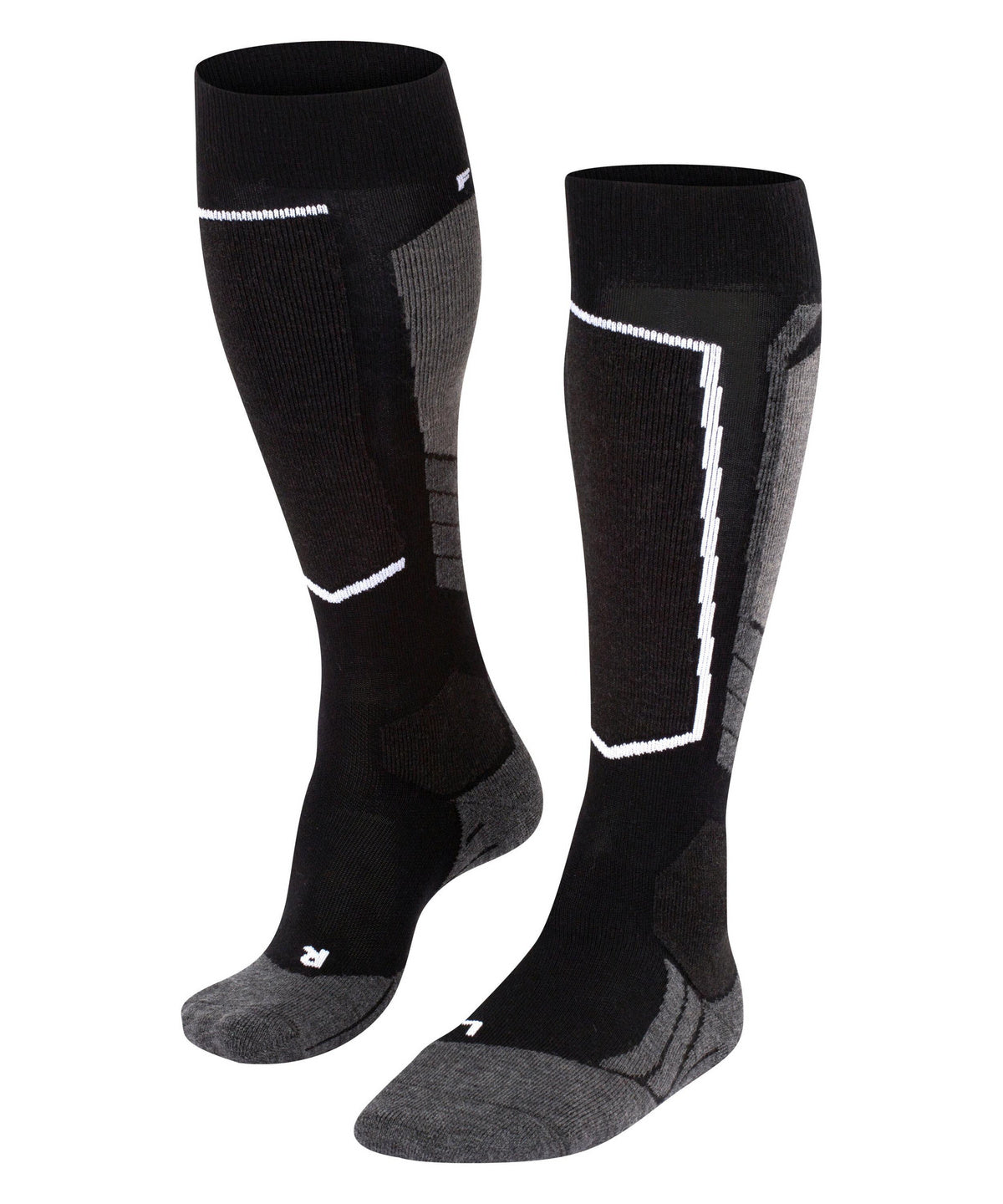 Falke Sk2 Intermediate Uld Dame Skistrømper Knæhøje Sort