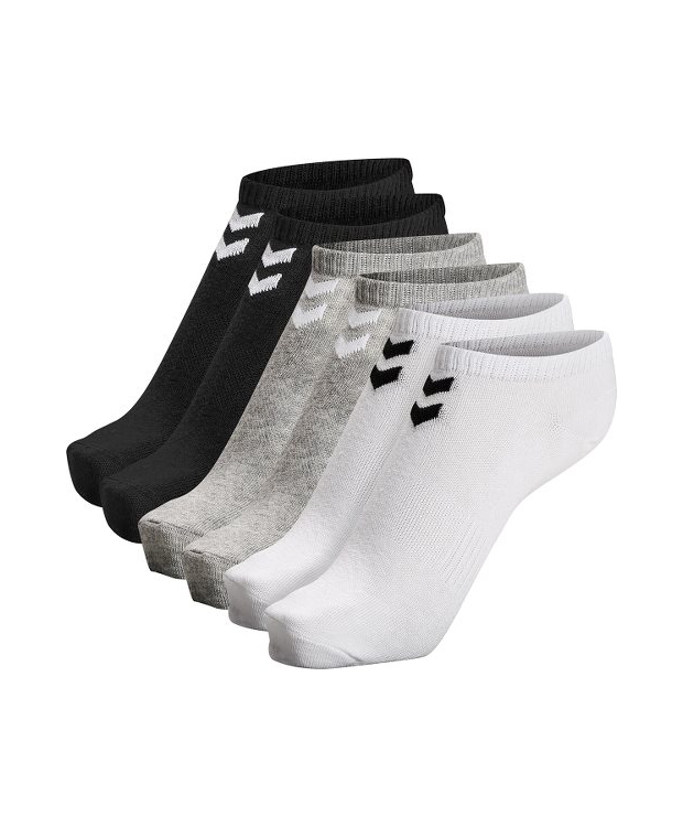 Hummel Chevron Pak Ankelsokker Sort Hvid Grå Outlet