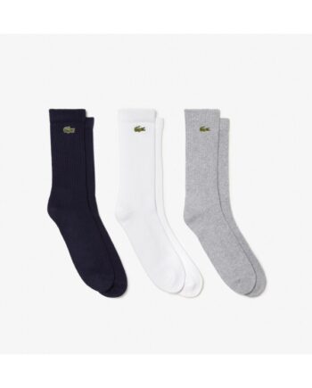 Lacoste Pak Unisex Multifarvet Bomuldsstrømper Logo Outlet