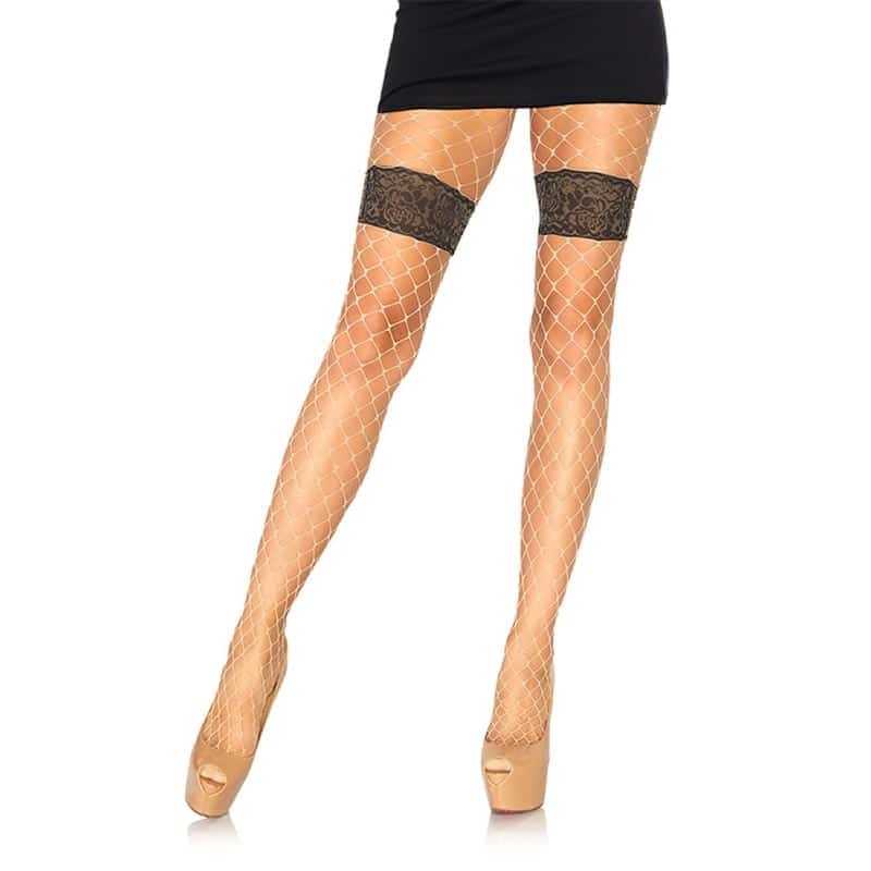 Leg Avenue Diamants Strømpebukser Nude Sort