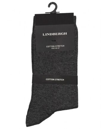 Lindbergh Bomuldsstrømper Charcoal Mel Til Herre