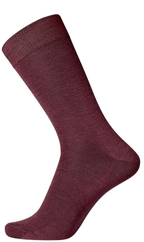 Mørkerøde Egtved Twin Sock Uldstrømper Str