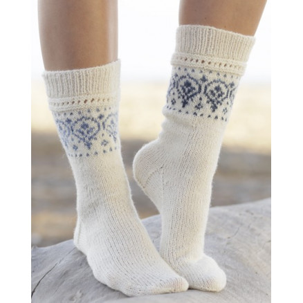 Nordic Summer Socks Drops Design Sokker Strikkeopskrift Str