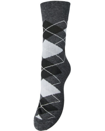 Pieces Dame Strømper Pcalba Dark Grey Melange Lgm Black Birch