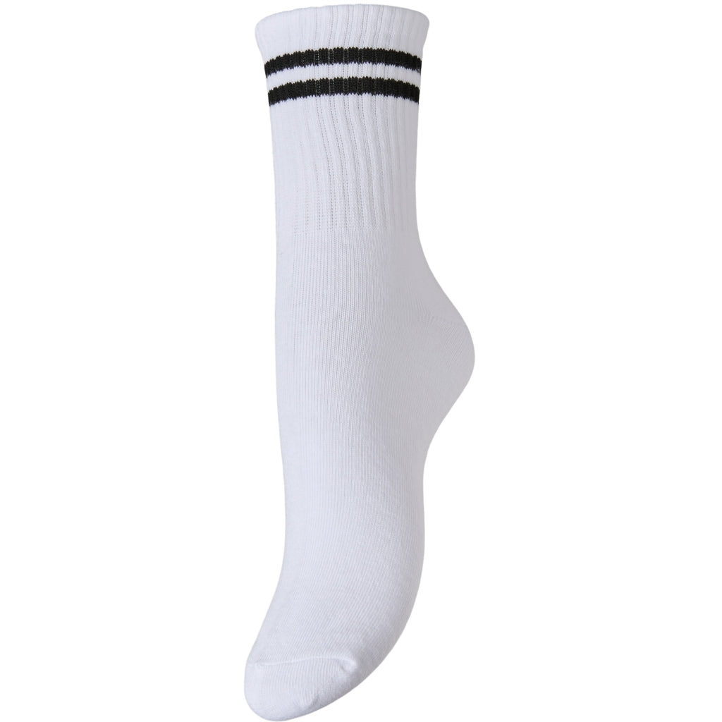 Pieces Dame Strømper Pcsabine Bright White Black