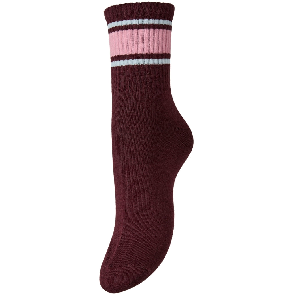 Pieces Dame Strømper Pcsabine Winetasting Wide Sea Pink Nantuck