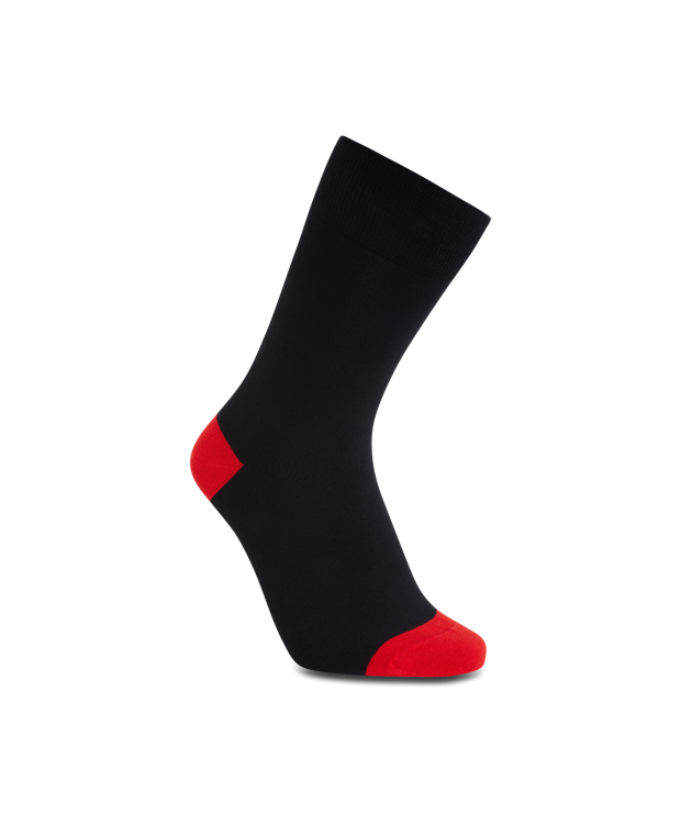 Sock Bambusstrømper Sort Rød Til Børn