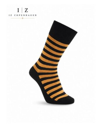 Sock Stribede Bambusstrømper Sort Orange Unisex Outlet