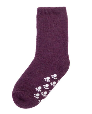 Strømper Med Antislip Aubergine Joha