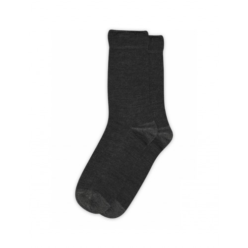 Strømper Merino Uld Strømper Med Struktur Til Dame Dark Grey Melange