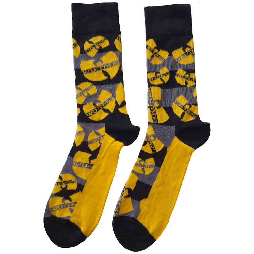 Tang Clan Unisex Ankle Socks: Logos Yellow Size