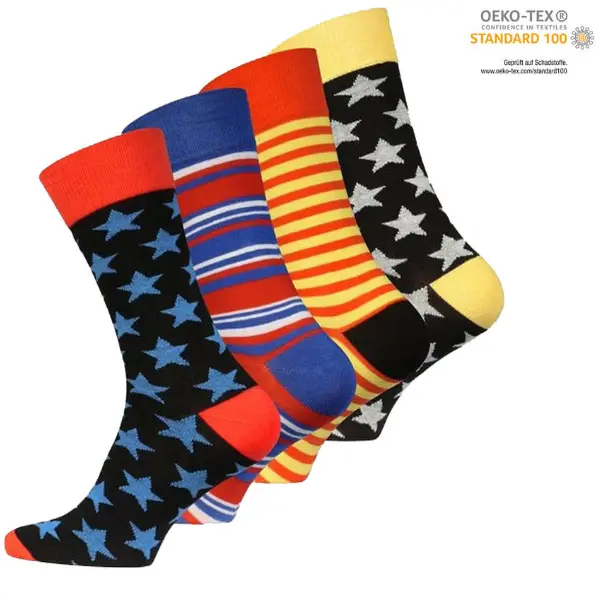 Vincent Creation Men Casual Socks Stars Stripes
