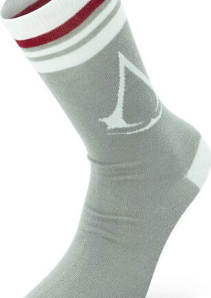 Assassin Creed Socks Grey White Crest Abystyle Studio