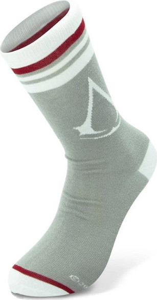 Assassin Creed Socks Grey White Crest Abystyle Studio