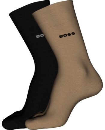 Boss Pak Bambusstrømper Beige Sort Til Herre