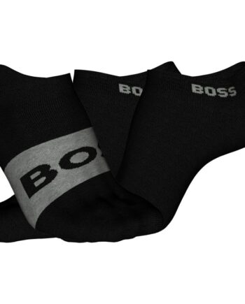 Boss Pak Logo Ankelstrømper Sort Til Herre