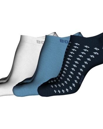 Boss Pak Mini Pattern Ankelstrømper Mørkeblå Til Herre