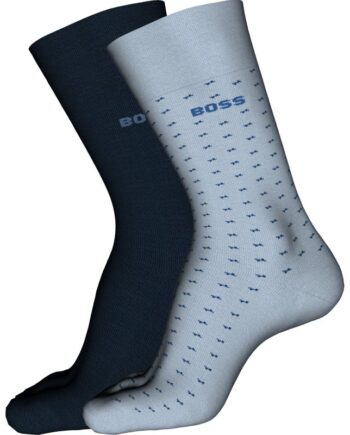 Boss Pak Mini Pattern Strømper Lyseblå Til Herre