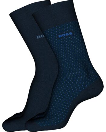Boss Pak Mini Pattern Strømper Mørkeblå Til Herre