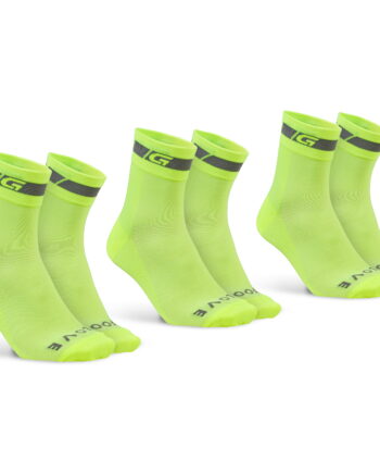Gripgrab Classic Regular Cut Sommersokker Pack Yellow Vis
