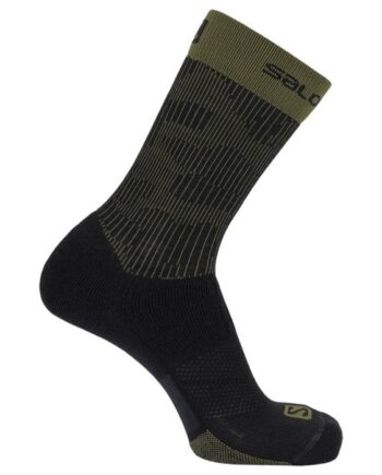 Salomon Ultra Mid  Merino Sokker Black Olive Night