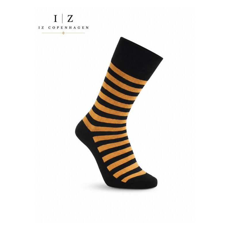 Sock Stribede Bambusstrømper Sort Orange Unisex Outlet