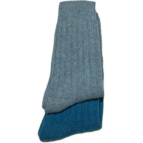 Tykke Merinostrømper Light Blue Turqouise