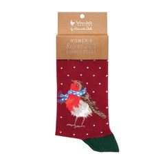 Wrendale Womenamp  Socks Jule Rødhals